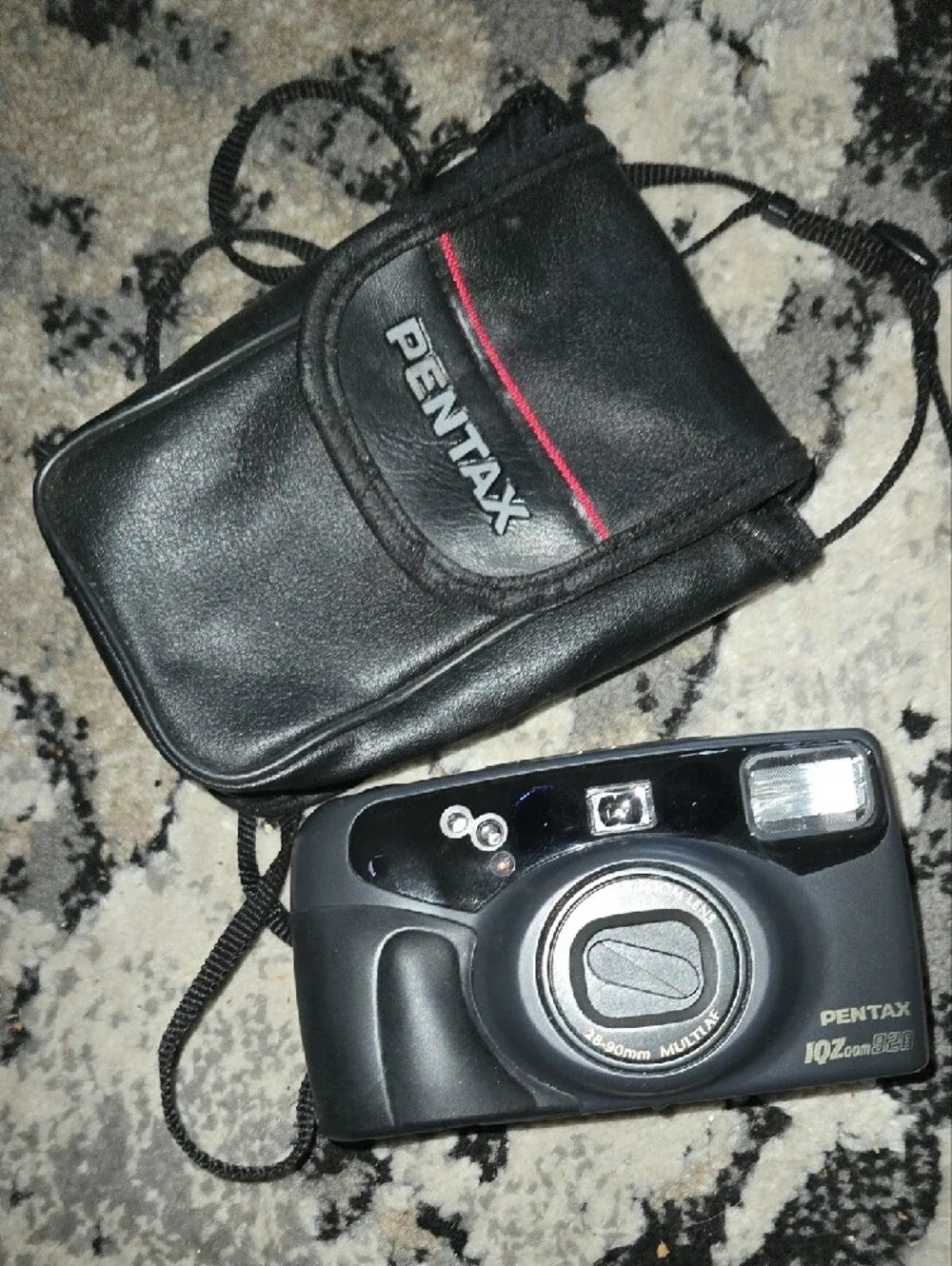 Pentax Black Point-and-Shoot Film Camera with Zoom Lens